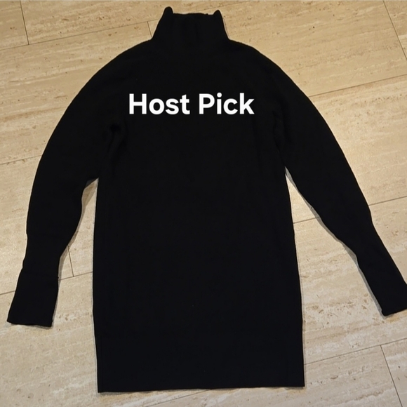 Banana Republic Dresses & Skirts - NWT Banana Republic Trendy Black 100% Merino Wool Turtleneck Sweater Dress